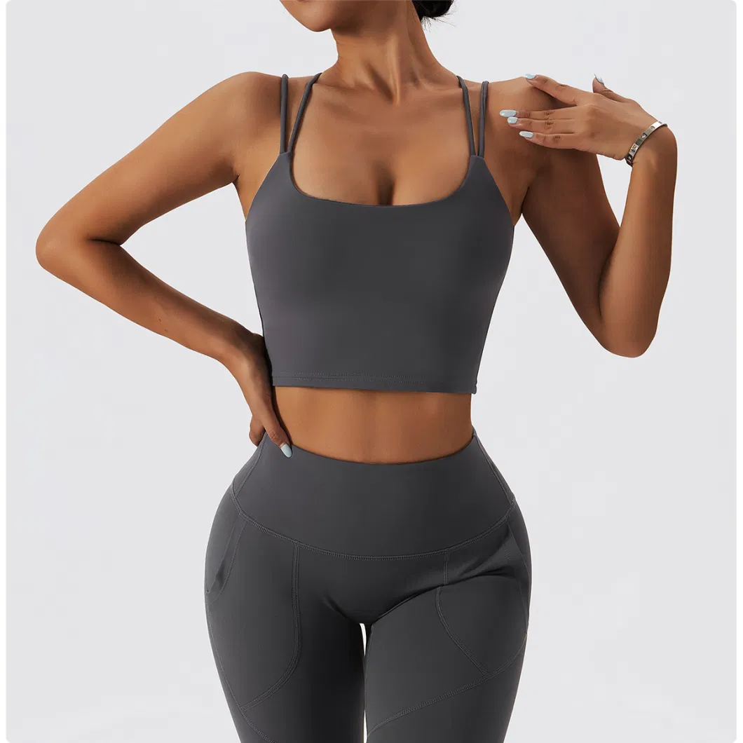 Winter Thickened Fleece Nake Feeling Sexy Wholesale Hot Sale Bra Leggings with Pocket Yoga Eco Gym Wear Clothing Slimming Suit