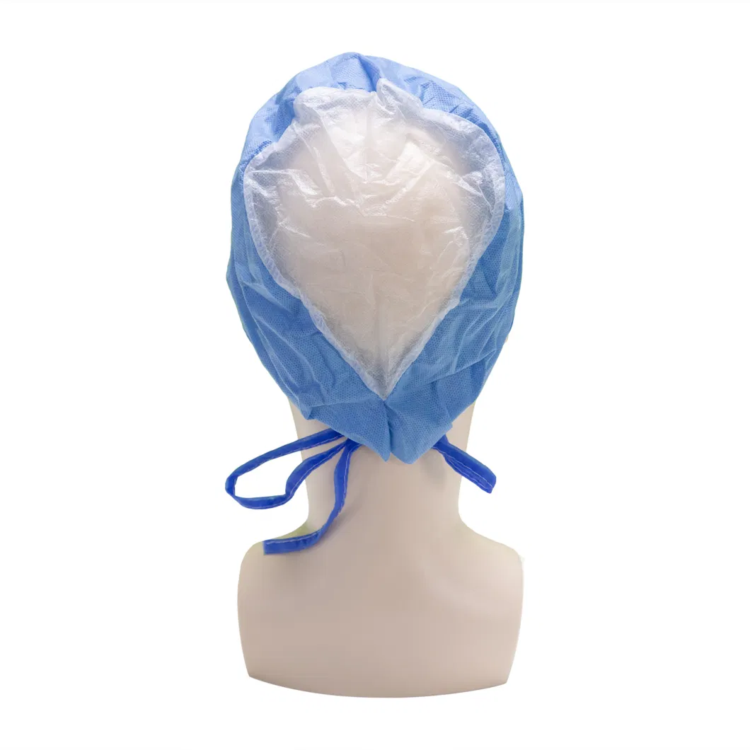 PE Hairdressing Head Protection Disposable Peaked Doctor Head Cover Surgical Medical Hood