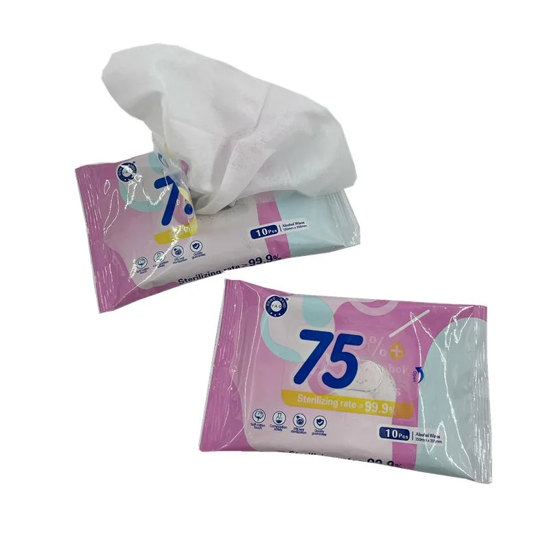 Wholesale Household Surface Disinfection Cleaning Wipes Portable Antibacterial 75% Alcohol Wet Wipes