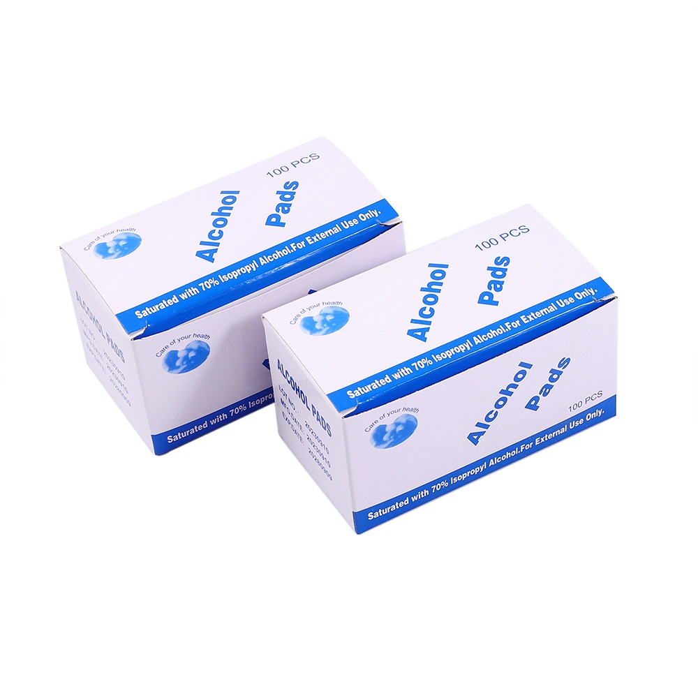 Individually Wrapped Medical Non-Woven Skin-Friendly Sterile Isopropyl Alcohol Prep Pads