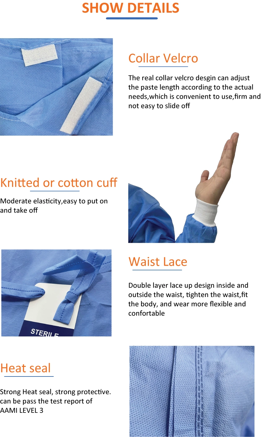 Cheapest Price Disposable Hospital Clothing Surgical Gown