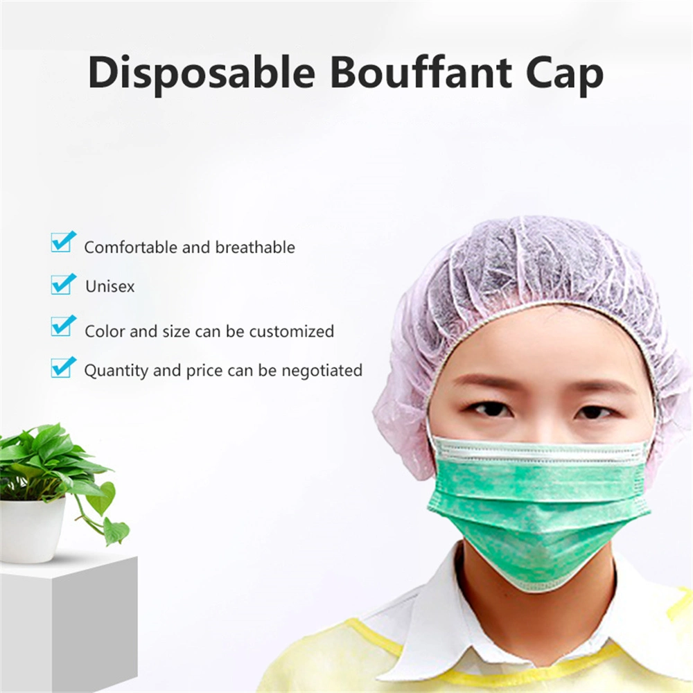 Disposable Non Woven Fabric Bouffant Round Cap