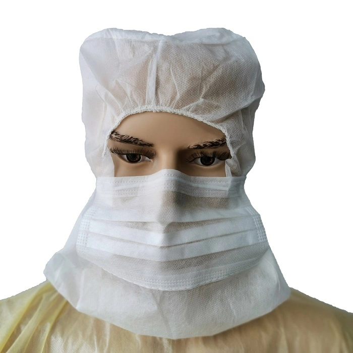 Environmentally Protection Dust Free Workshop Polypropylene Food Factory Balaclava Caps Astronaut Cap with Mask