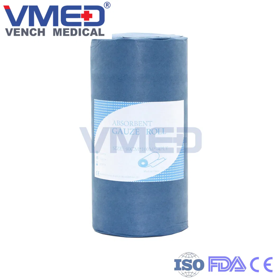 Fabric Medical Absorbent Hospital Use Gauze Roll 100% Cotton