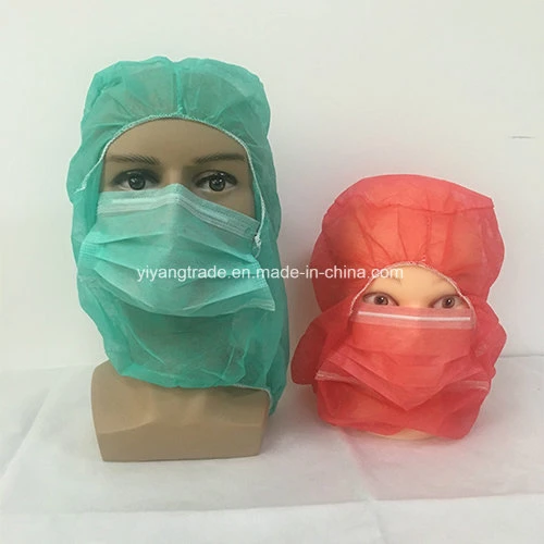 Disposable Nonwoven PP Astronaut Cap with Face Mask