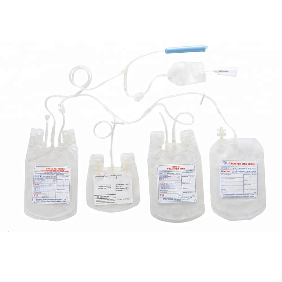Disposable Medical Single, Double, Triple, Quadruple Type Blood Collection Bag