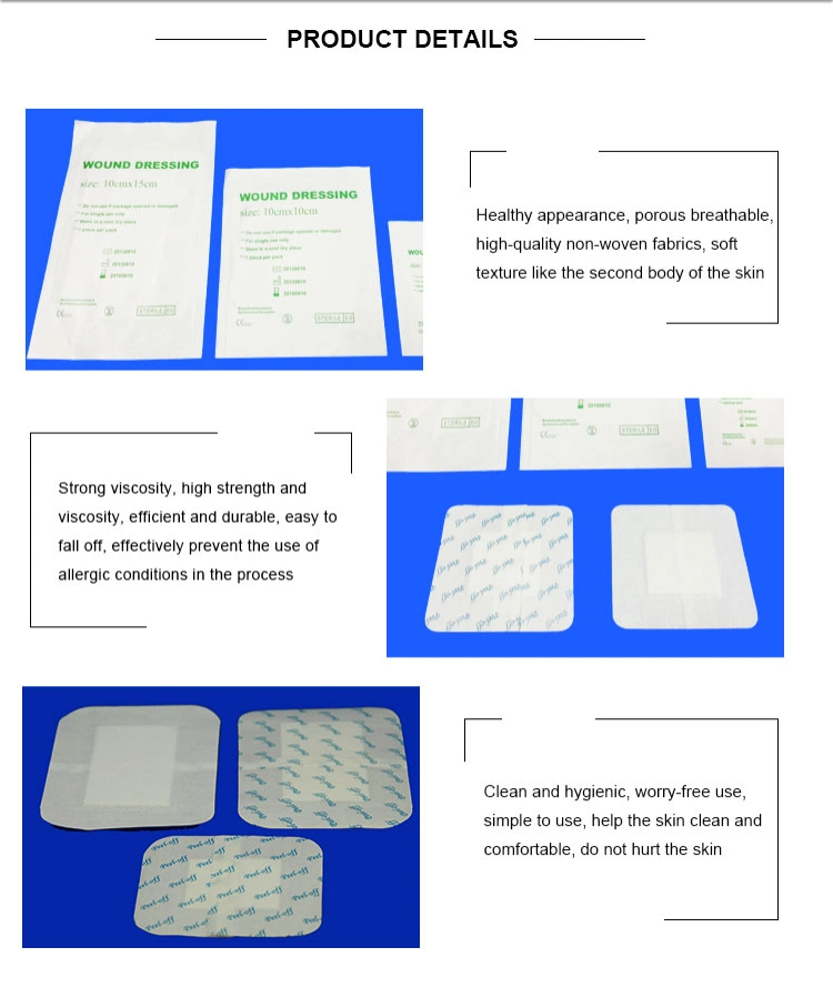 Disposable Medical Consumable Dressing Antibacterial Wound Care Waterproof Self-Adhesive Sterile Non-Woven