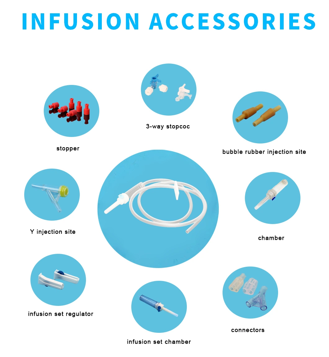 Inexpensive Medical Burette Disposable IV Infusion Set and Components with Filters