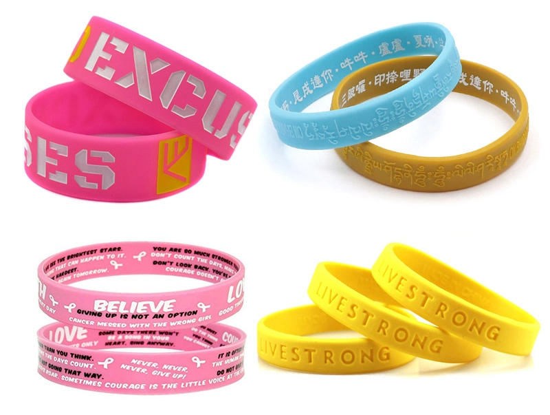 Hot Sale Promotional Customized Logo Sports Silicone Wristband