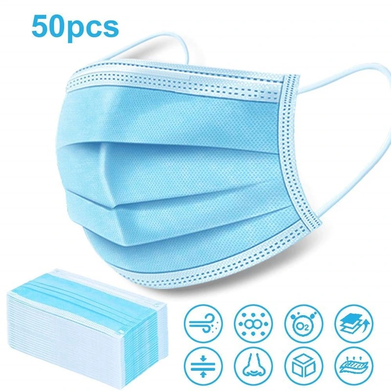 Disposable 3ply PP Non Woven Protective Head Loop/Tie on Face Mask