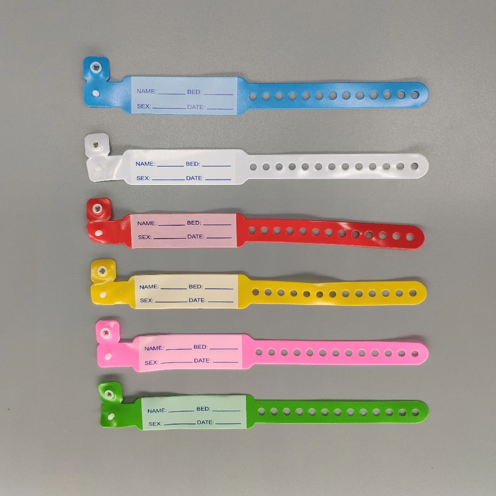 Writable Disposable Medical Adjustable PVC Child&#160; Patient Identification Bracelet