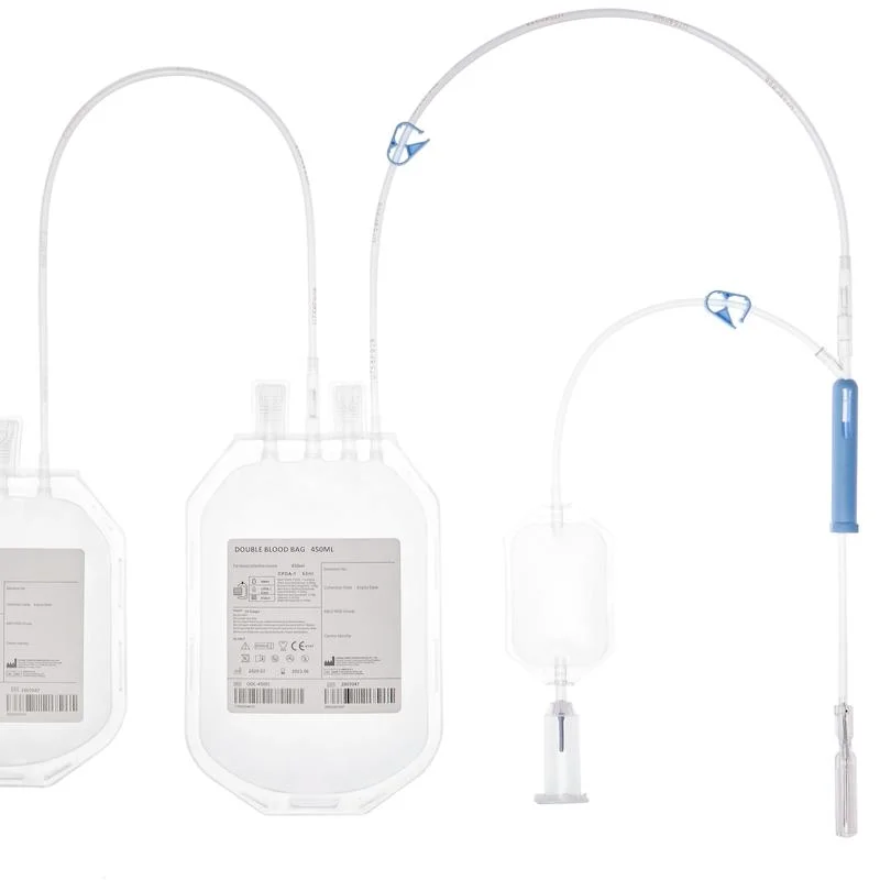 Medmount Medical Disposable Sterile PVC 150ml/ 250ml/ 350ml/ 450ml/ 500ml Single/ Double/ Triple/ Quadruple Blood Collection Bag