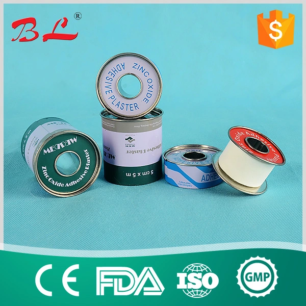 Metal Tin Packing High Quality Zinc Oxide Plaster Cotton Tape