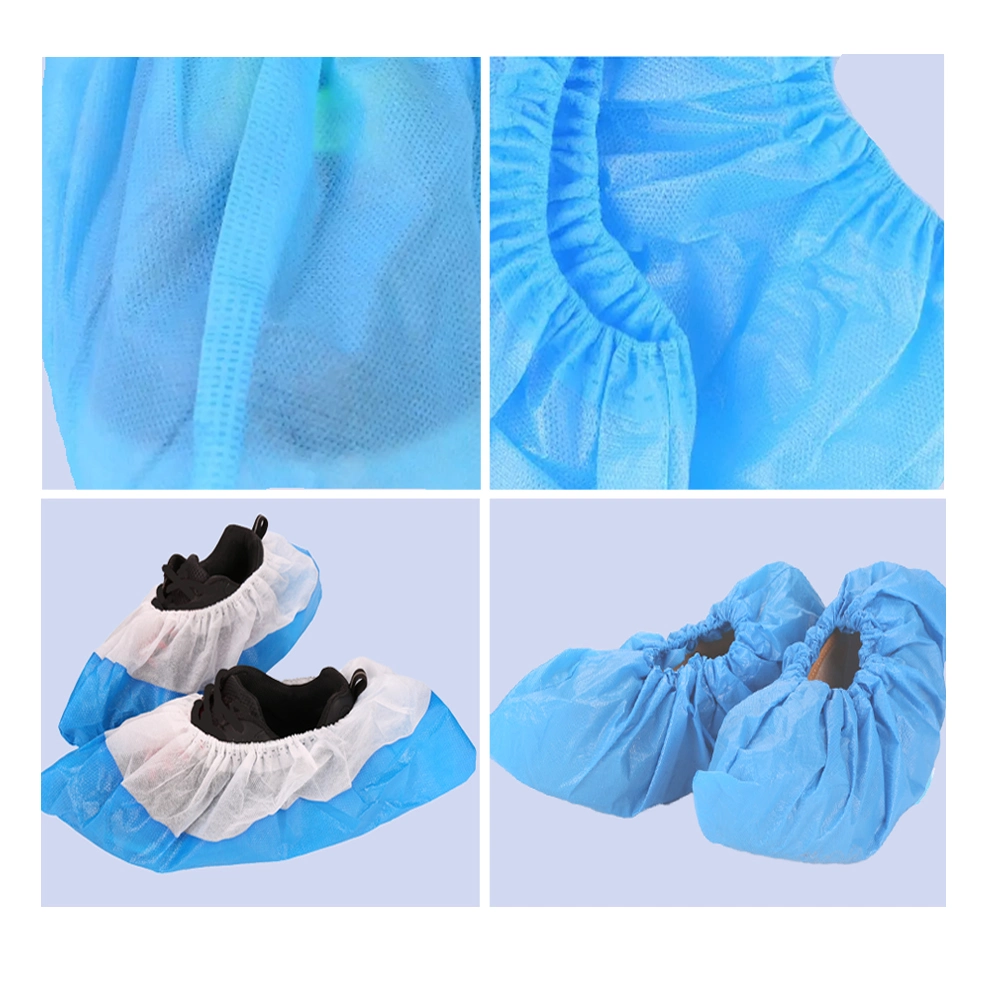 Disposable Non-Woven Fabric Slip Boot Shoecover PPE Protection CPE Shoes Cover