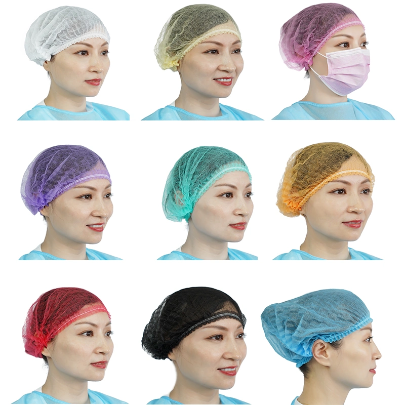 Disposable Hair Cap Nurse Cap Bouffant Cap Non-Woven Fabric for Hair Protection