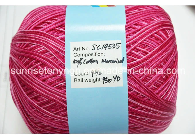 Colorful Knitting Sewing Thread Combed Mercerized Cotton Ball