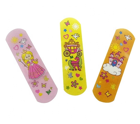 Various Sizes Waterproof Cartoon PE/PU/PVC Wound Plaster Wound Care Band-Aid Adhesive Plaster