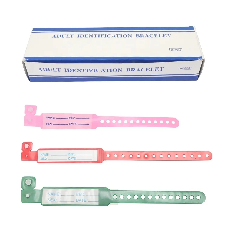 Medical OEM Adult Children Waterproof Plastic Disposable Hospital ID Bracelet Wristband