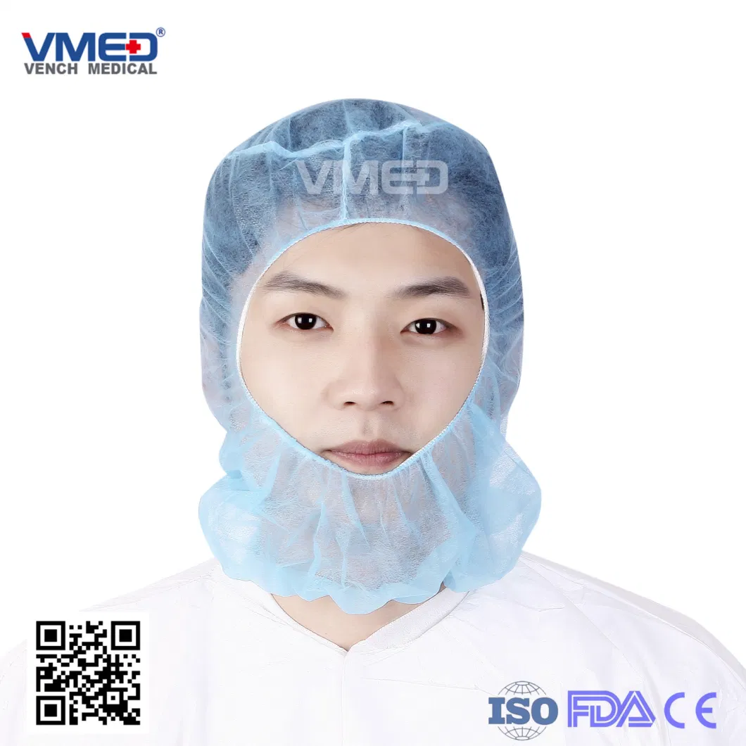 Disposable Nonwoven Snood Cap Industrial Worker Protective Cap