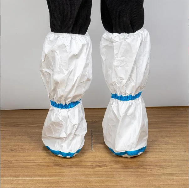 High Long Tube Disposable Non-Woven Fabric Thickened Waterproof Medical Shoe Cover