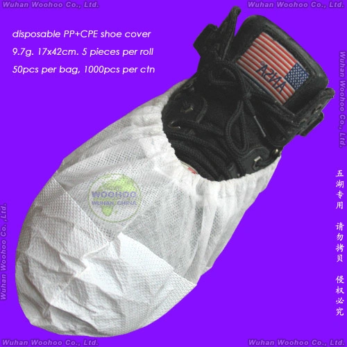 Protective Surgical/Medical/Waterproof/Clear Plastic/PE/Poly/HDPE/LDPE/CPE/Nonwoven Disposable PP Shoe Cover for Hospital/Lab/Food Processing Industry Service