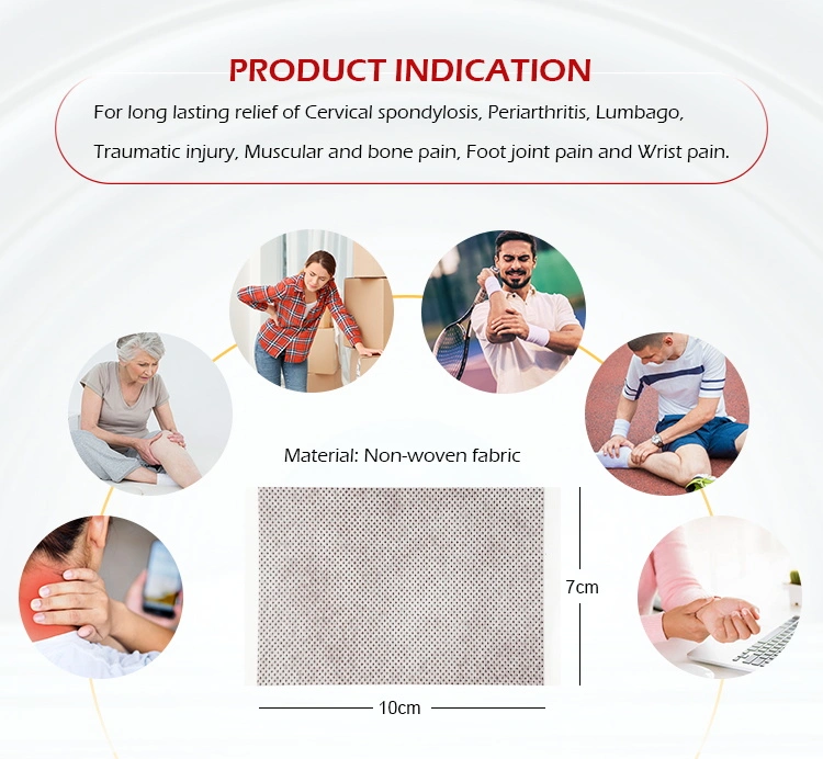 Customized Size Back Pain Wound Adhesive Hot Capsicum Plaster for Adult