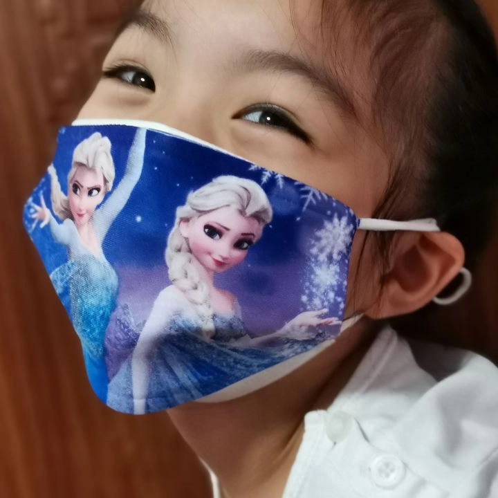 Sublimation Protective Mouth Face Mask White with White Elastic Ear Loops