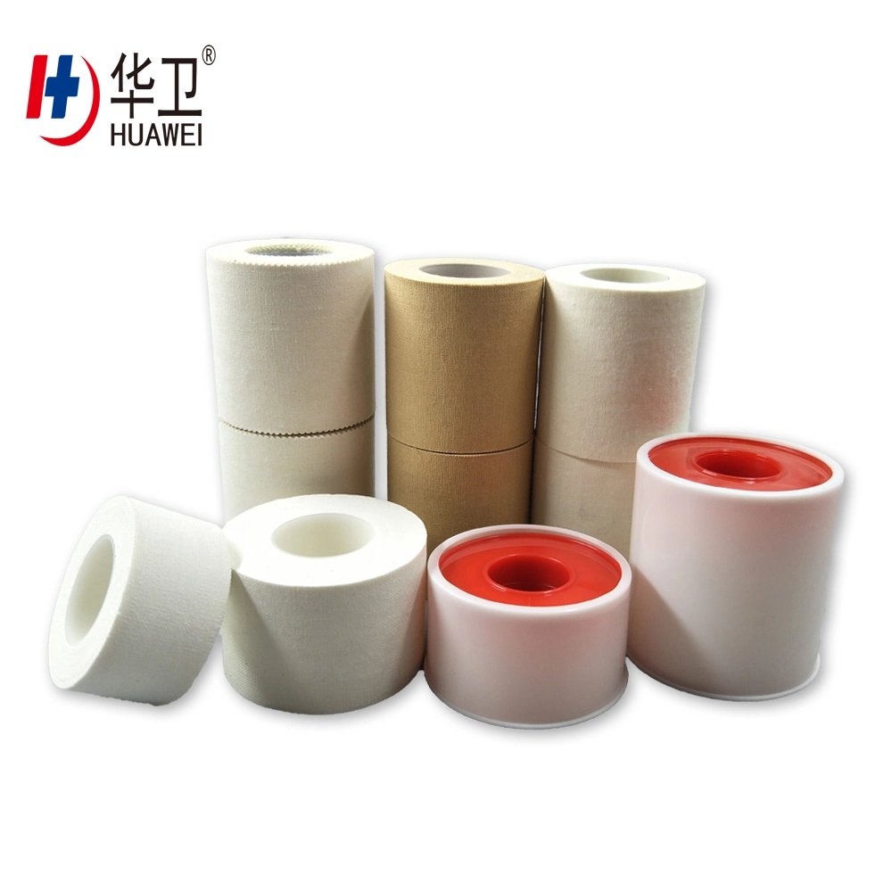 Latex Free Breathable Zinc Oxide Cotton Adhesive Tape Plaster for Wound Care