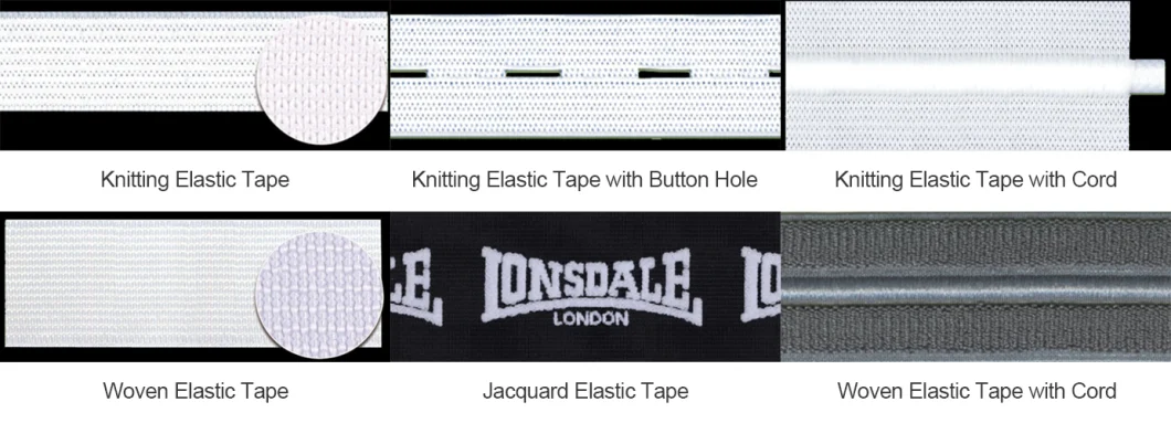 Custom High Stretch Crochet Polyester Knitted Elastic Tape for Waistband/ Sports Pants Strap