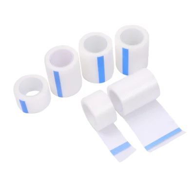Cinta de PE transparente hipoalergénica con película de laminación de color blanco