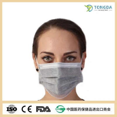 Polvo protector transpirable de carbono activo desechable de cuatro capas no tejido Máscara facial