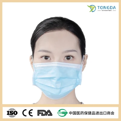 Alta calidad desechable envase individual desechable 3 Ly no tejido médico Máscara facial