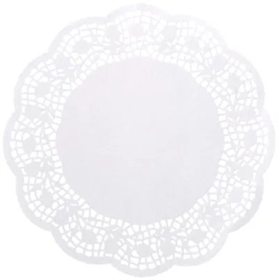 Alimentación mancha redonda de papel de cocina de encaje Oil-Absorbing freír alimentos Bloc de notas de papel la parte inferior de la flor