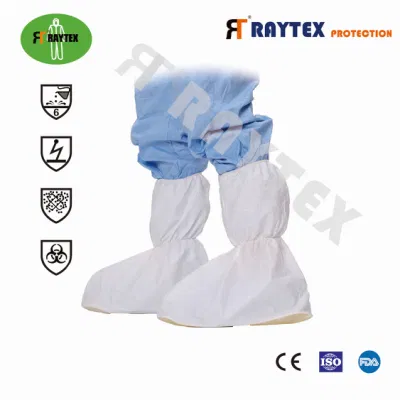 52202 Nonwoven Raygard blanco médico-quirúrgicas de la cubierta con elástico, desechables Non-Woven Cubierta a prueba de agua