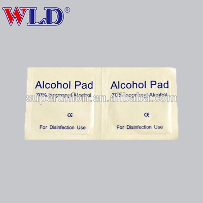 3*6.5cm desechables blanco Alcohol hisopos Prep.