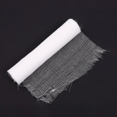Bajo Precio cómodo absorbente médico quirúrgico 100% algodón de embalaje individual 7m*14cm rollo de gasa absorbente