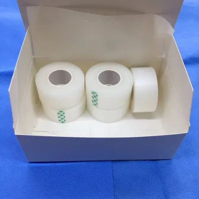 Cinta quirúrgica PE transpirable y resistente al agua de plástico perforada Semi-Transparent PE Cinta médica