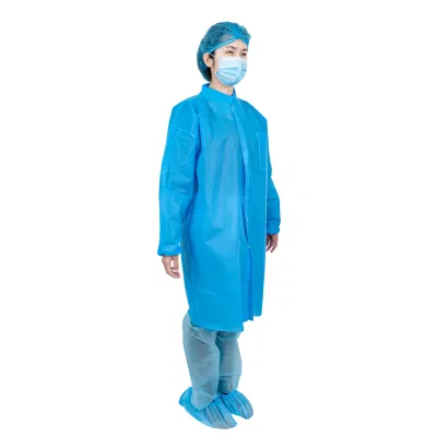 No Tejidos Hospital desechables desechables Potective abrigo, bata de laboratorio médico