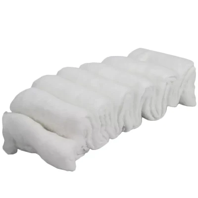 Médicos Wholesales fábrica de puro algodón blanqueado pliega absorbentes absorbente de Médicos de Algodón en zig-zag