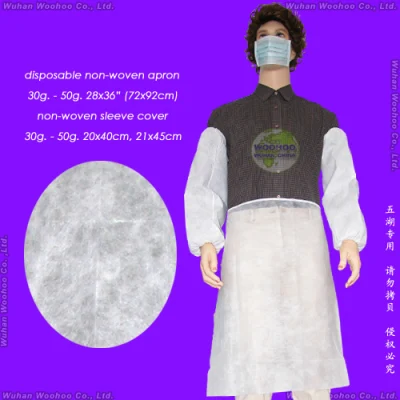Impermeable Médico / Hospital / Dental / PP / No Tejido / Poli / HDPE / LDPE / Delantal de Plástico Desechable de PE para el Servicio de la Industria de Procesa