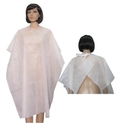 Non-Woven Salón de corte de pelo delantal de capas de protección personal