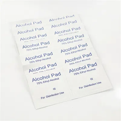 El alcohol de 60-Pack de pastillas de preparación para la gran envasadas individualmente el 75% Alcohol isopropílico toallitas 2 pliegues hisopos de alcohol para botiquín de primeros auxilios, en casa, el uso de la clínica