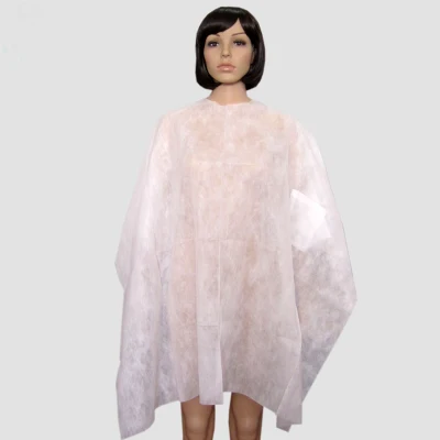 Non-Woven Salón de corte de pelo delantal de capas de protección personal