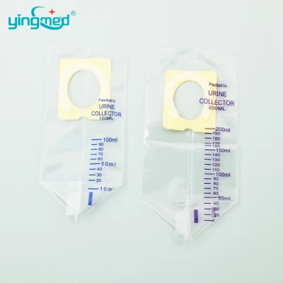 100ml, Non-Toxic desechables estériles, Equipo Médico Pediátrico de la bolsa de orina Collector para niños