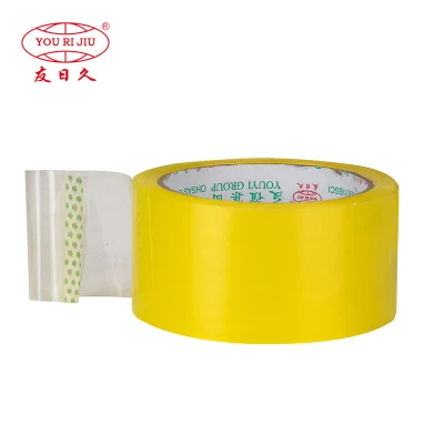 30% de descuento Yourijiu Cristal amarillento transparente resistente al agua BOPP OPP adhesivo Embalaje de calidad económica Diseño personalizado cinta Easy Tear