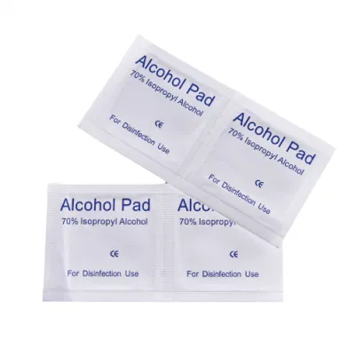 Desechables médicos Prep Alcohol isopropílico al 70% la almohadilla de gasa con alcohol