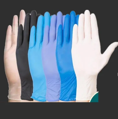 PVC nitrilo desechables de vinilo azul sin polvo Guantes de examen