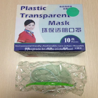 Anti-Fog claro transparente de plástico Máscara facial