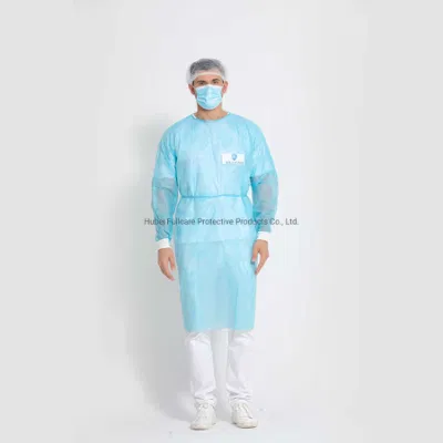 Médico/paciente Dental Protección/operación de bucle con el pulgar y el examen/Visitante/SMS/CPE/PP/Matorral Nonwoven estériles desechables médicos/Hospital/Cirujano/vestido/aislamiento quirúrgico