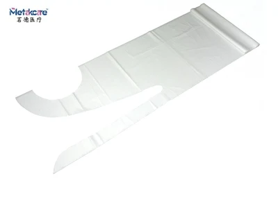 Nonwoven/PP+PE PP Sin Mangas desechables delantal para Medical